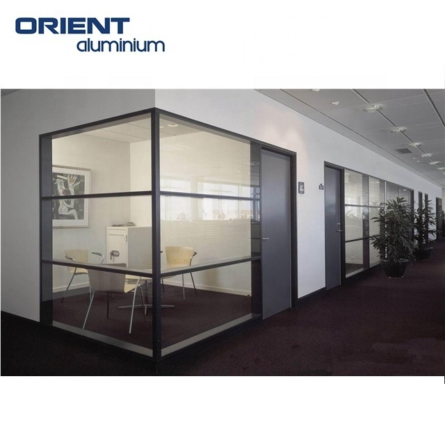 Double Glazed Windows Aluminum frame glass swing window for office