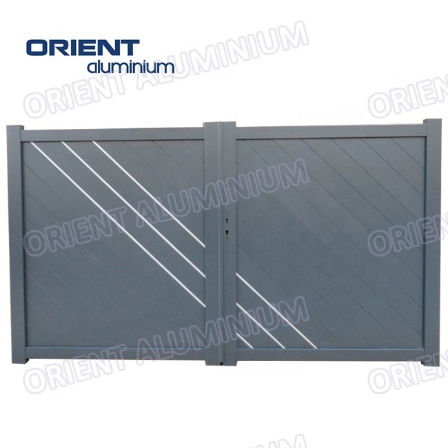 motorized aluminium double swing driveway gates with all accessories