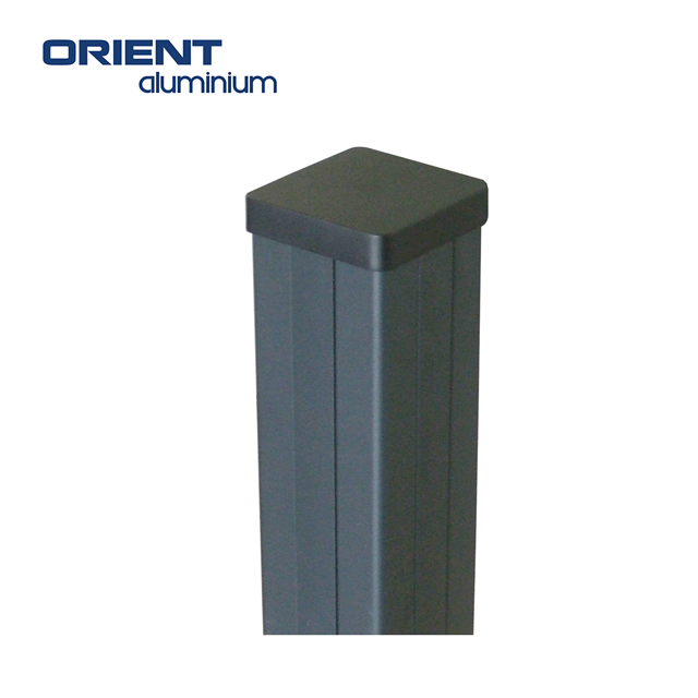 hot sale black aluminum fence post good quality aluminum fence slot post aluminum post for fence with slide slot