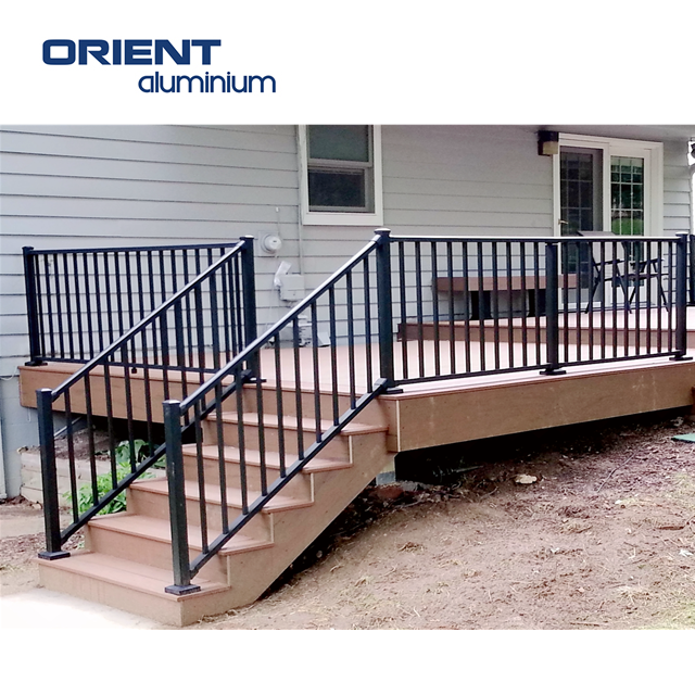 Aluminium metal stair railing family deck railing handrails for stairs manufacturer