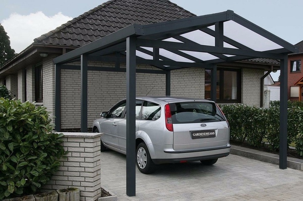 Modern metal  designs aluminum carport cantilever carport  kits polycarbonate carport