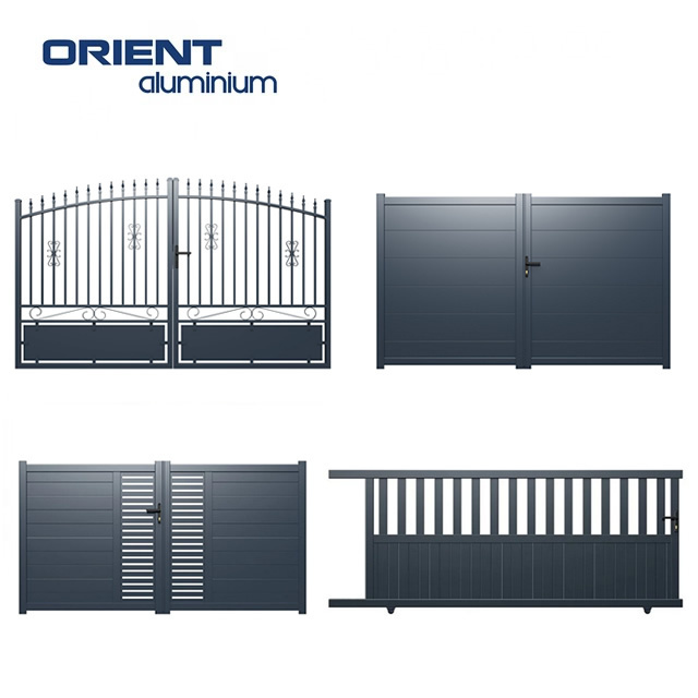 automatic villa swing gate motorized double aluminium modern swing driveway gates motor yard aluminium latest main gate designs