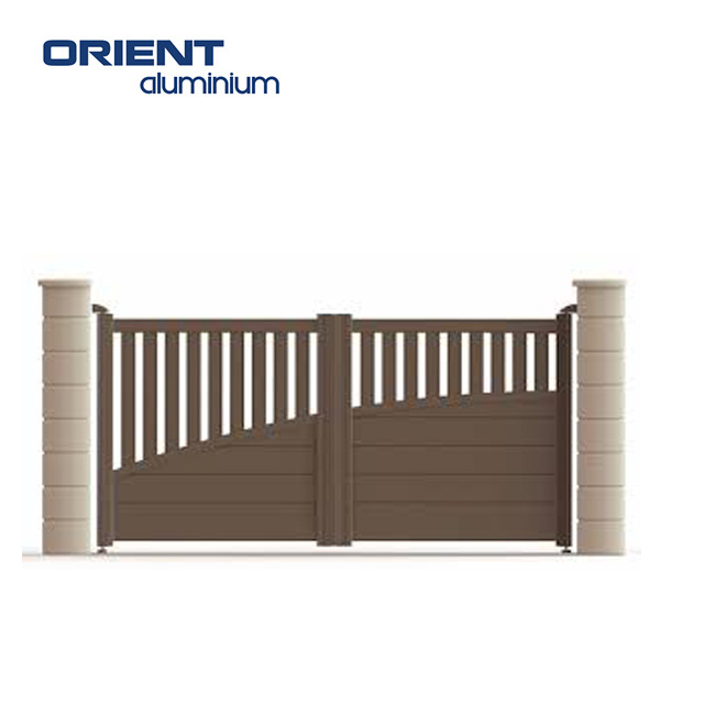 2017 Aluminium walk through gate sliding gates modern wrought iron gate