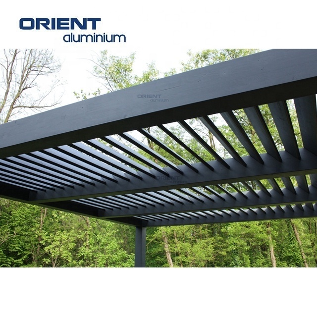 3x3 4x4 PC Coated Waterproof Louver Roof System Kits Motorised Aluminum Pergola Outdoor Gazebo