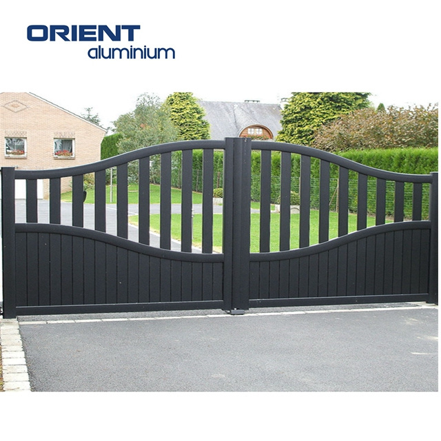 motorized aluminium double swing driveway gates with all accessories