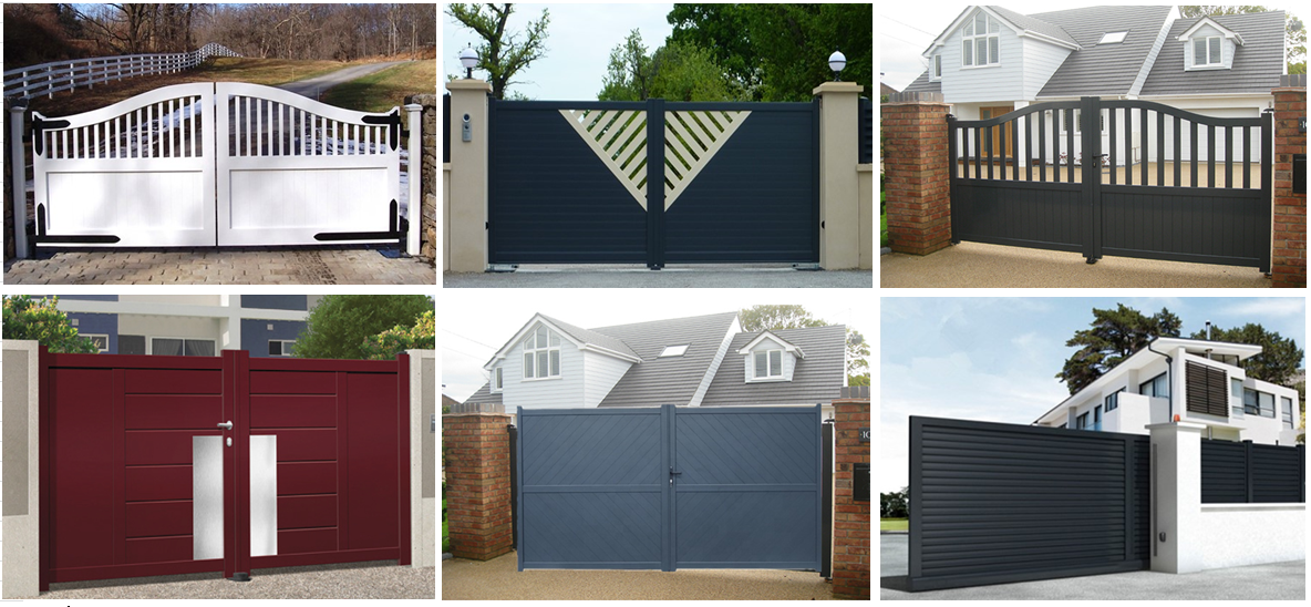 Villa Luxury Custom Security Entrance Sliding Driveway Gates Wrought  Main Gate Design