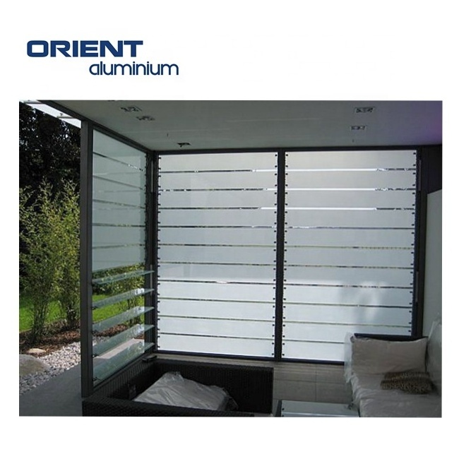 Hurricane proof impact resistance  Aluminum Frame Tempered Glass Louvers Window Louvre Jalousie Window