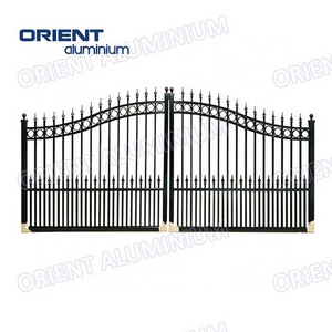 aluminium simple design tubular boundary wall gate design from china indian style house main gate design