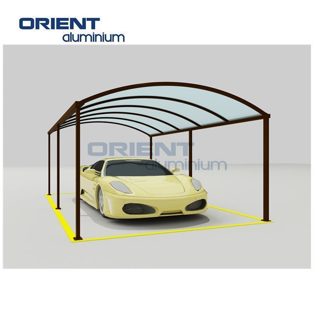 Aluminum structure carport free standing polycarbonate roof metal frame canopy