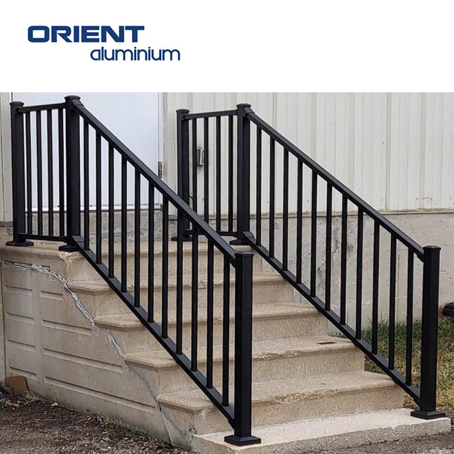 Aluminium metal stair railing family deck railing handrails for stairs manufacturer