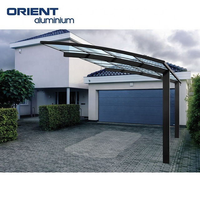 Wholesale Price Car Parking Aluminum Carport Roof Panels Double Carport With PC Panels Roofing