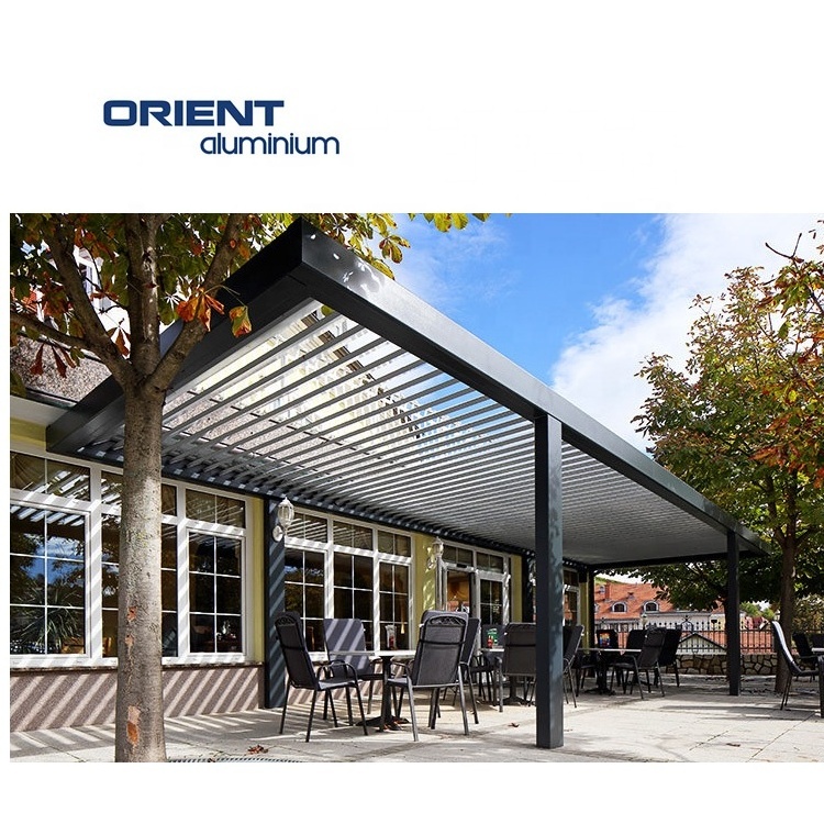 3x3 4x4 PC Coated Waterproof Louver Roof System Kits Motorised Aluminum Pergola Outdoor Gazebo