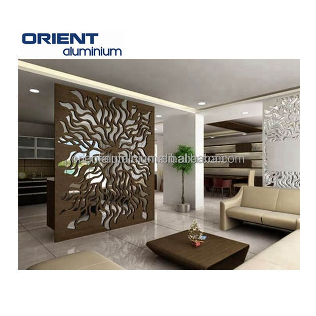 Mellow Free Design Laser Cut Partition Metal Screen Restaurant Wall Panel