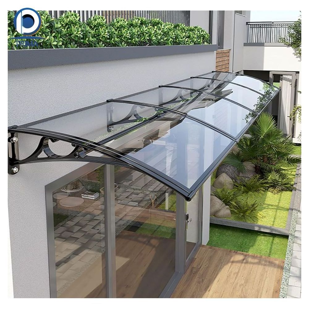 Prima strong aluminium canopy covered metal gazebo with solid polycarbonate sheet