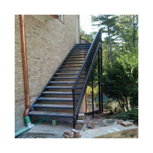 Wholesale Metal Stairs Outdoor Wood Staircase Newest Design Price Wrought Iron Stair Railing