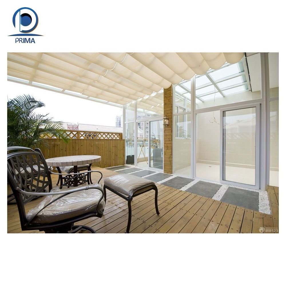 Sunroom Professional Outdoor Aluminum Sunroom Kits Retractable 8X8 Sunroom