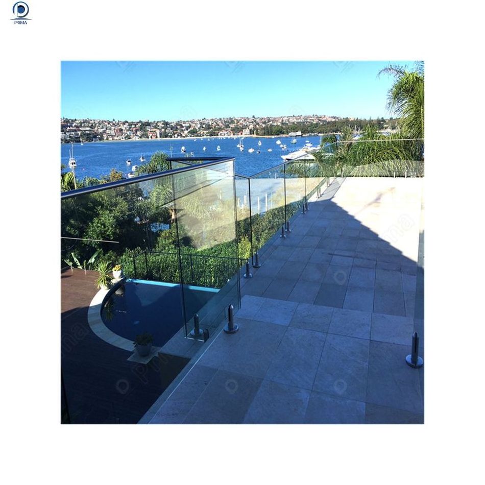 Prima Customized Frameless Balustrade Glass Railing 10-12 mm Glass Pool Spigot and Pool Glass Fence