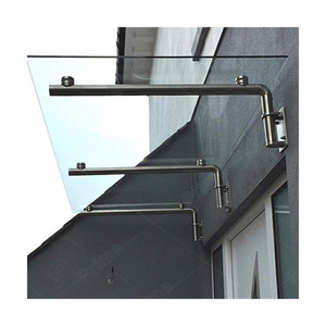 modern style front door glass canopy with stainless steel bracket high quality outdoor awning canopy tent