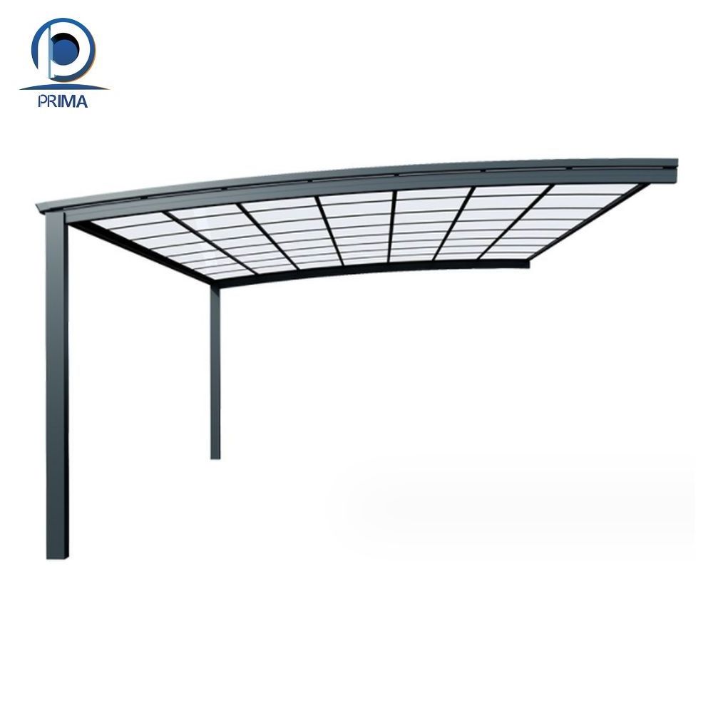 Car Port Parking Aluminum Metal Pergola Solid Garages, PC Panel Customized Design And Size Carport