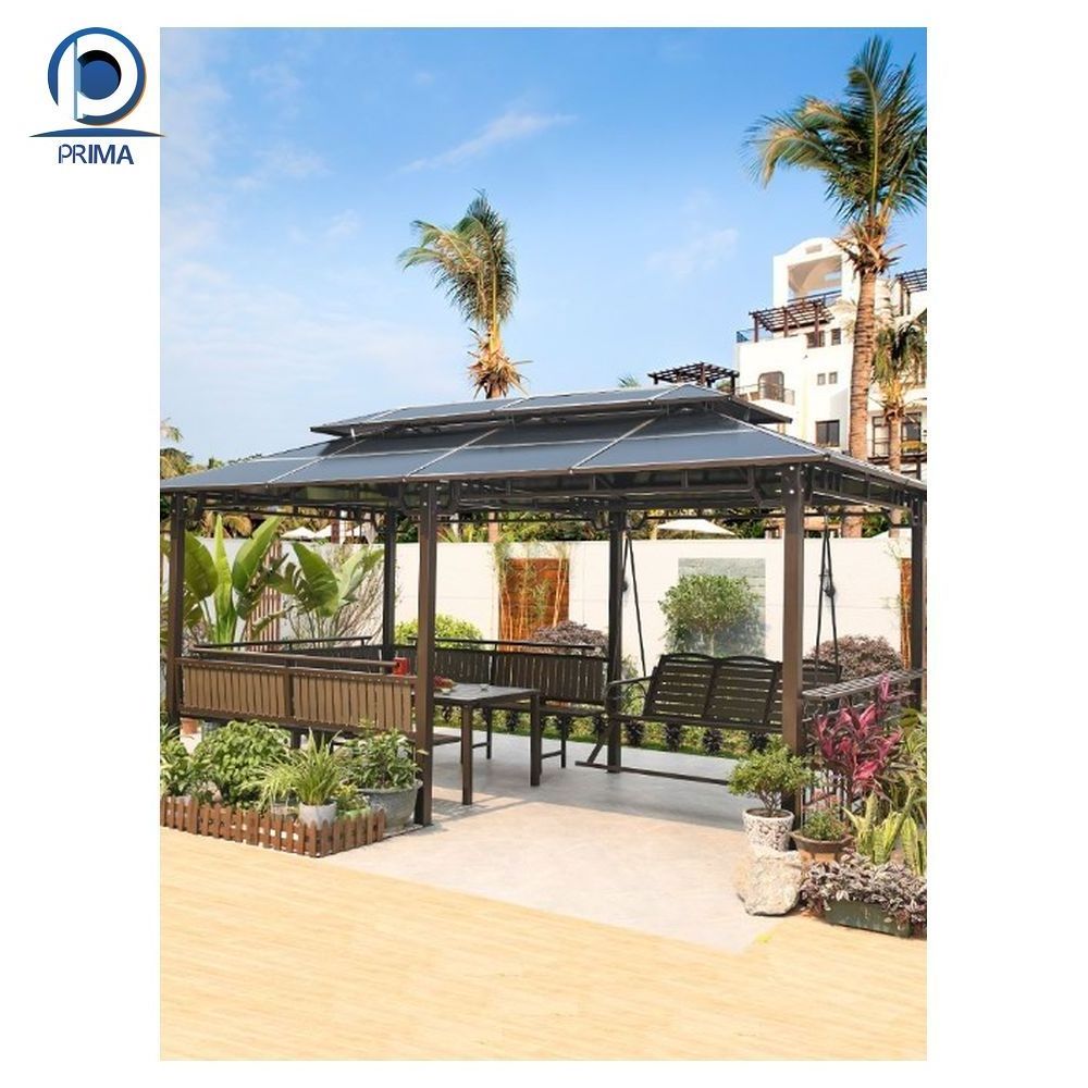 Waterproof Automatic Shades Electric Outdoor Hotel Louver Gazebo Aluminium Roof Awning Louver Pergola With Lights