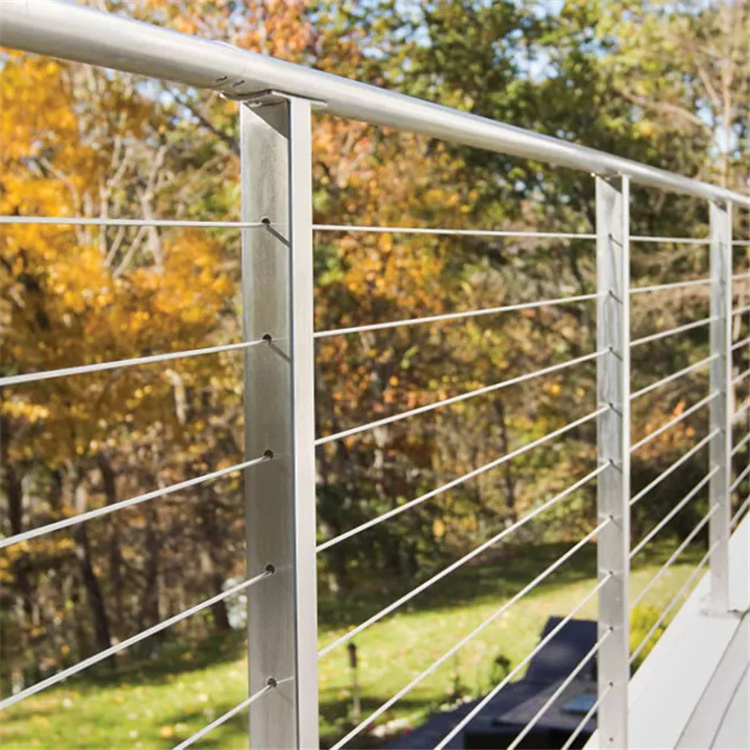 stainless steel diy cable railing post modern simple style wire deck cable railing system