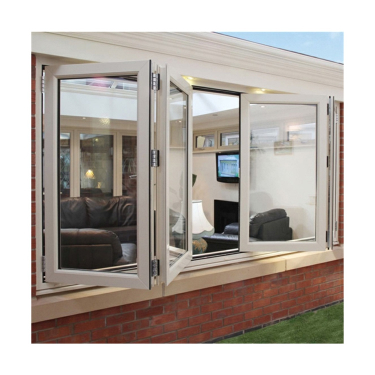 Orient  Indoor Decoration Aluminium Bi Fold Window Fold Up Glass Windows Office Folding Window Aluminum Window