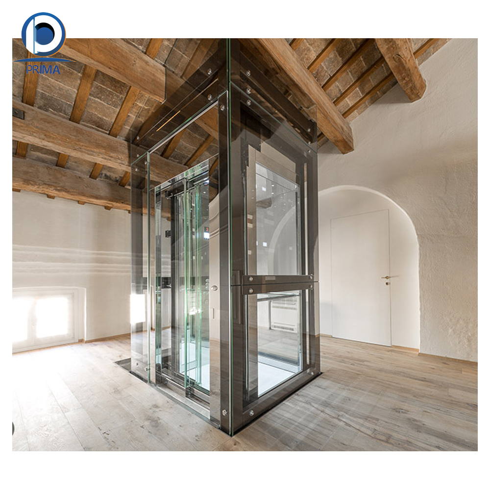 Best Selling Factory Customized Outstanding Quality Stainless Outdoor Steel Customized Color Glass Villa Elevator For Home