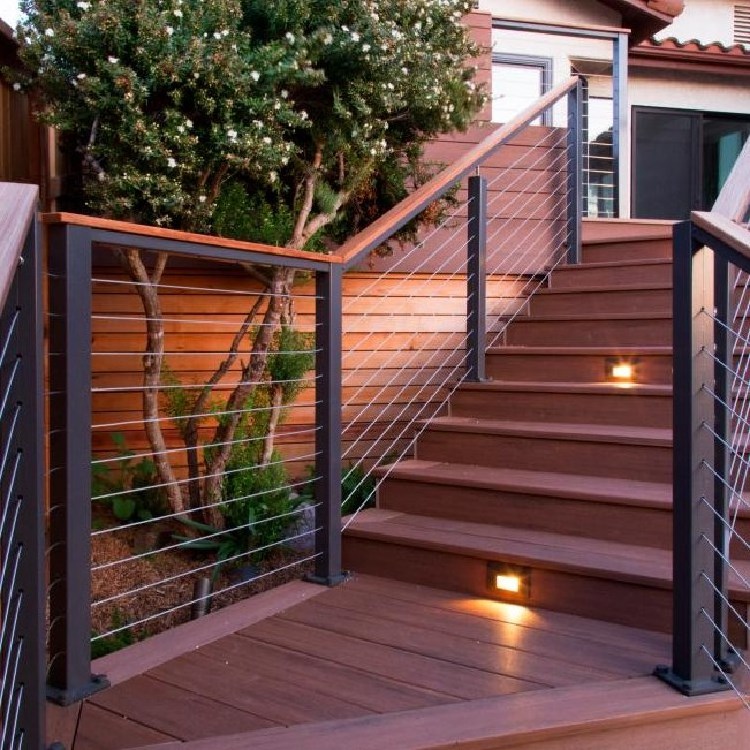 stainless steel diy cable railing post modern simple style wire deck cable railing system