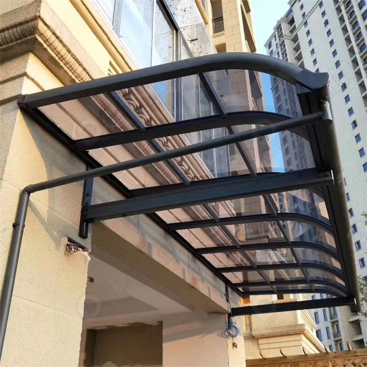 waterproof sunshade R shape balcony cover awning window canopy tent outdoor polycarbonate roofing sheet