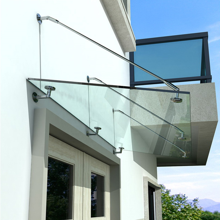 modern style front door glass canopy with stainless steel bracket high quality outdoor awning canopy tent