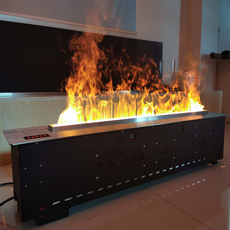 Customized Freestanding Realistic 3D Flame LED Mist Fireplace Water Vapor Steam Electric Fireplace