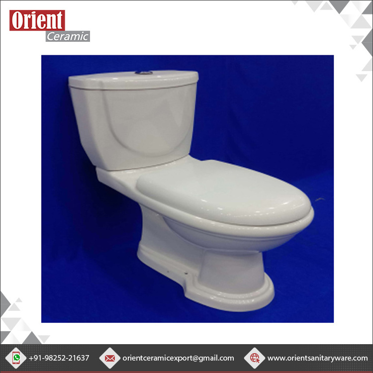 Standard Quality Floor Mounted Latest Design White Ceramic Bathroom Sanitary Ware Toilet 2 Piece Water Closet