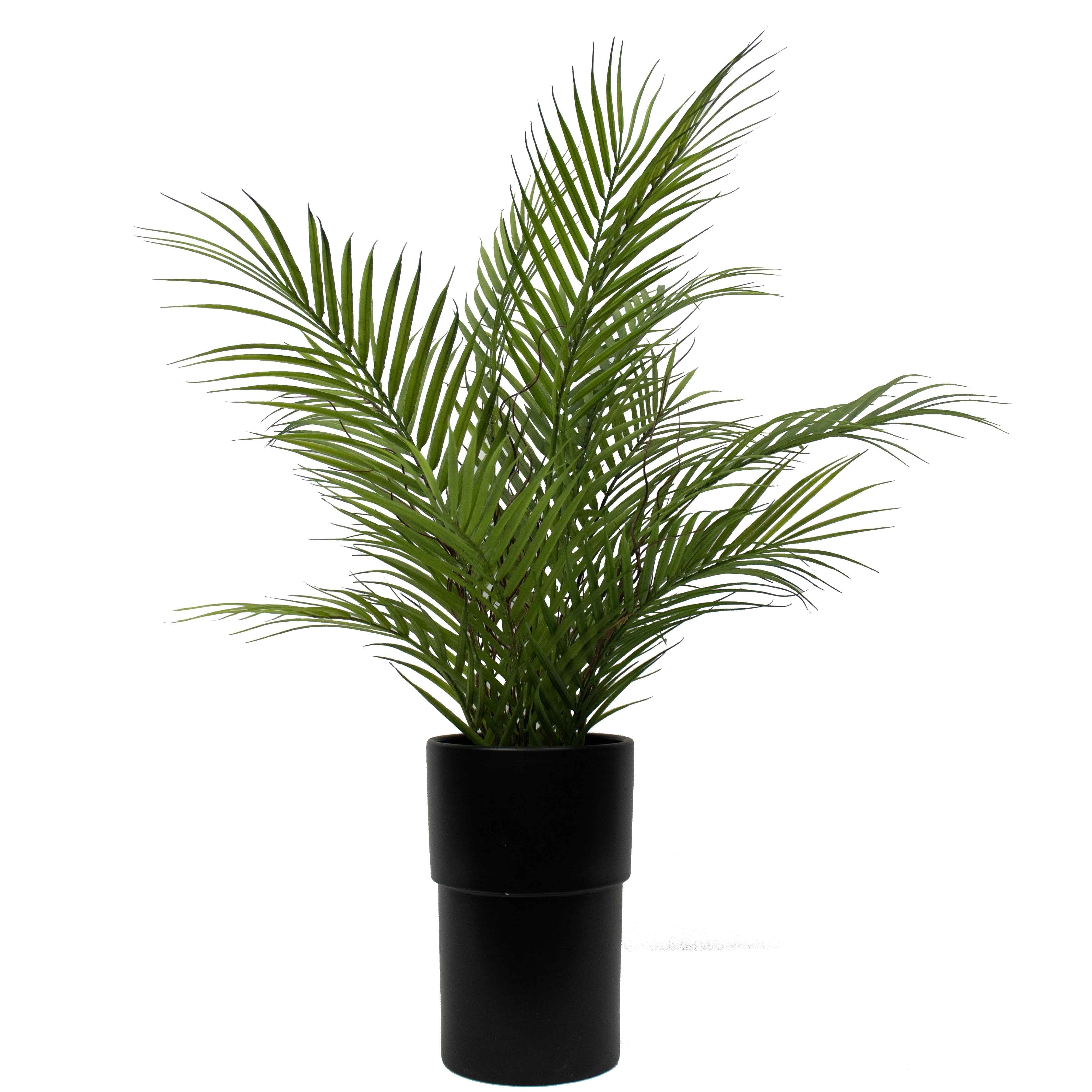 76cm Real touch plastics Plants odorless Garden Decor Realistic artificial Simulated ceramic pot Trachycarpus fortune palm tree