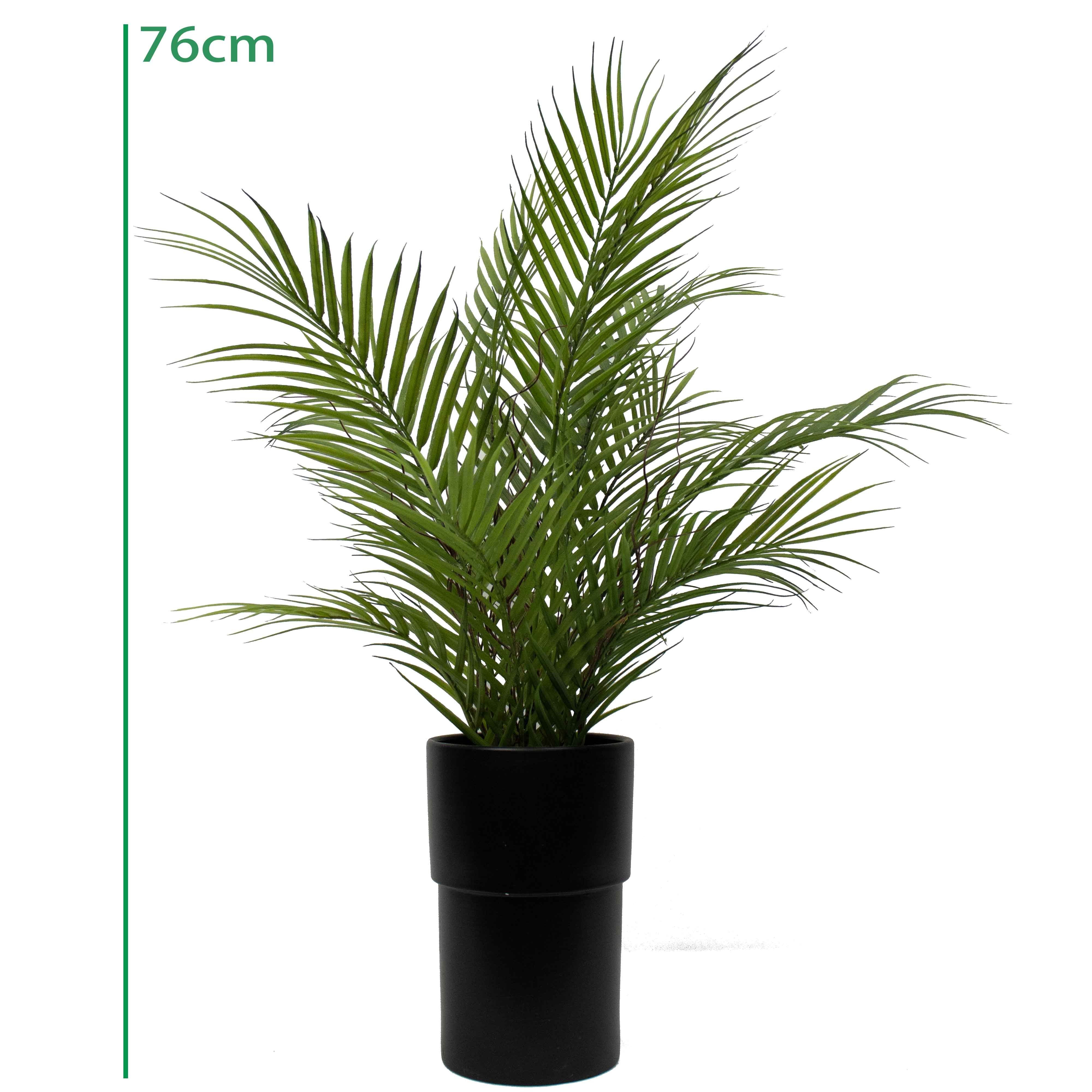 76cm Real touch plastics Plants odorless Garden Decor Realistic artificial Simulated ceramic pot Trachycarpus fortune palm tree