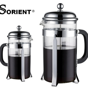 600ml 1000ml hot selling Stainless steel and glass coffee cup coffee maker french coffee press tea maker