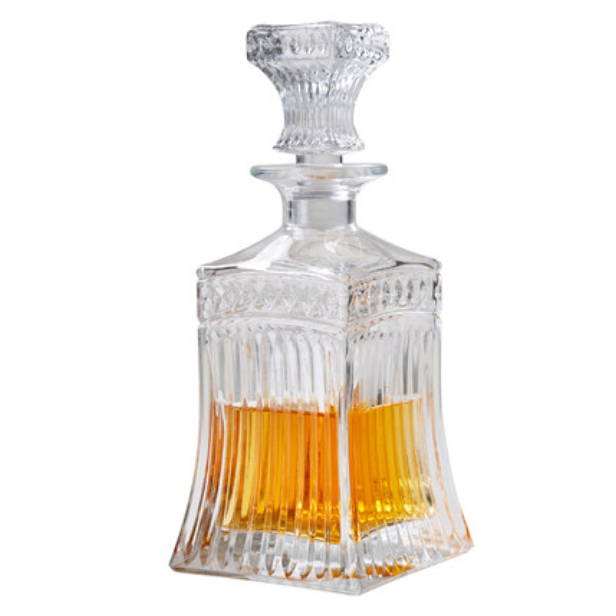 fancy glass vodka alcohol spirits liquor whisky wine bottle with lid