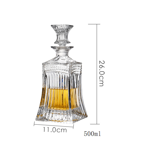 fancy glass vodka alcohol spirits liquor whisky wine bottle with lid