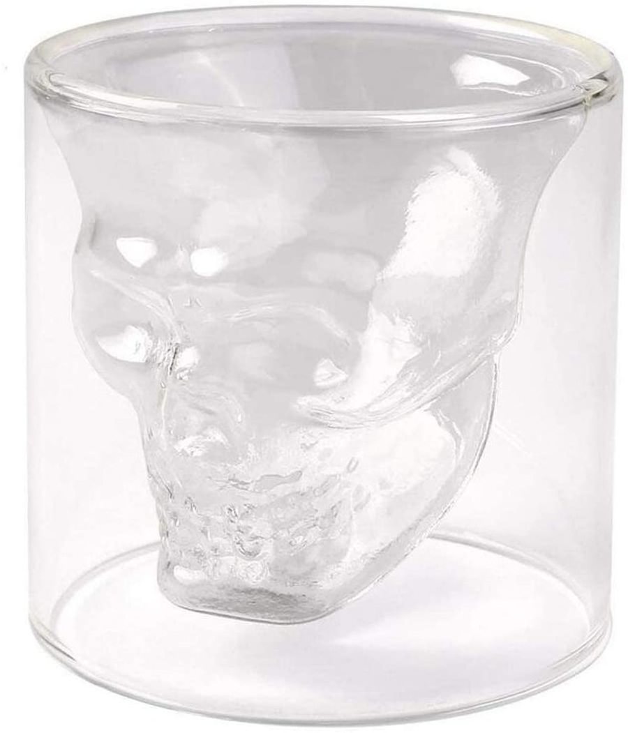 Hot Selling Borosilicate Glass Skull Wine Whiskey Decanter Set