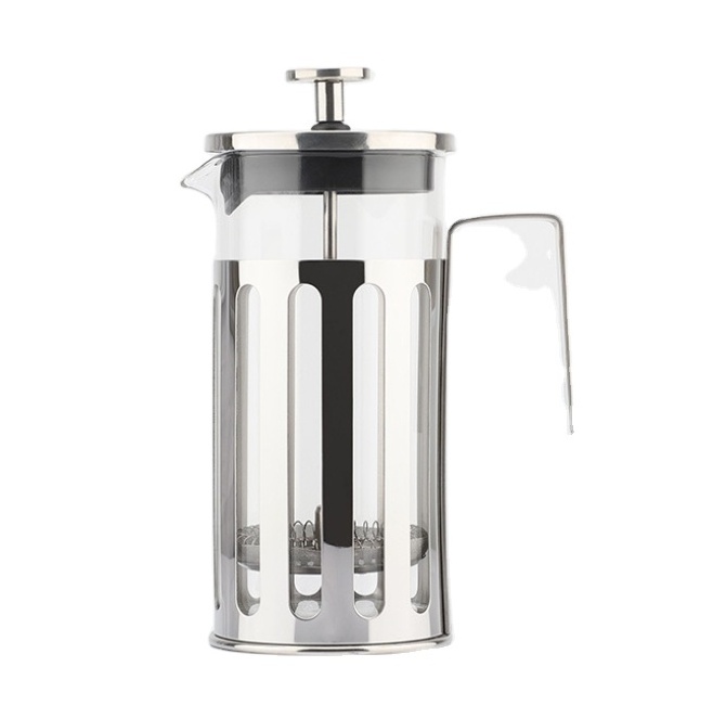 600ml 1000ml hot selling Stainless steel and glass coffee cup coffee maker french coffee press tea maker