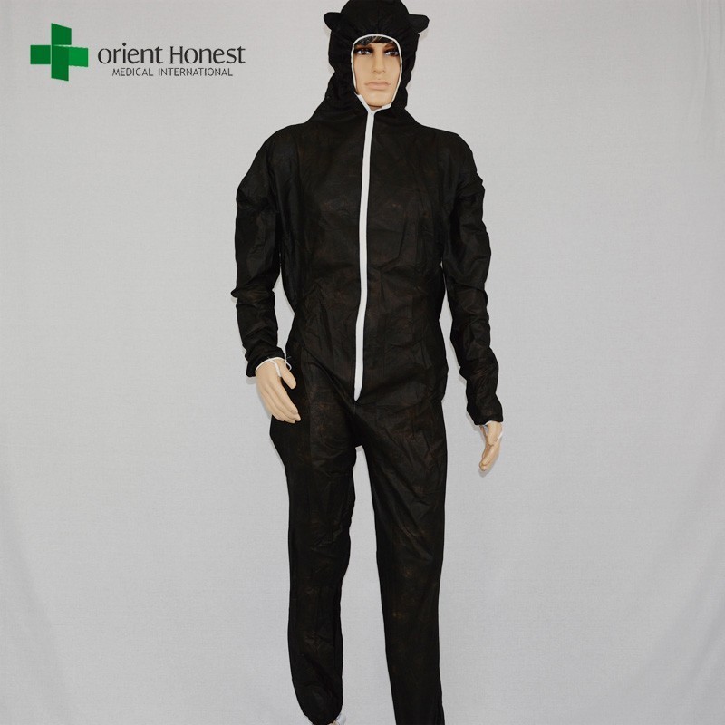 customized Black disposable overalls