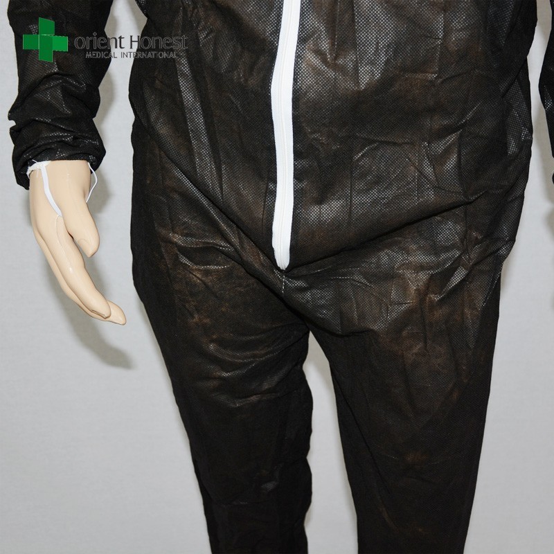 customized Black disposable overalls