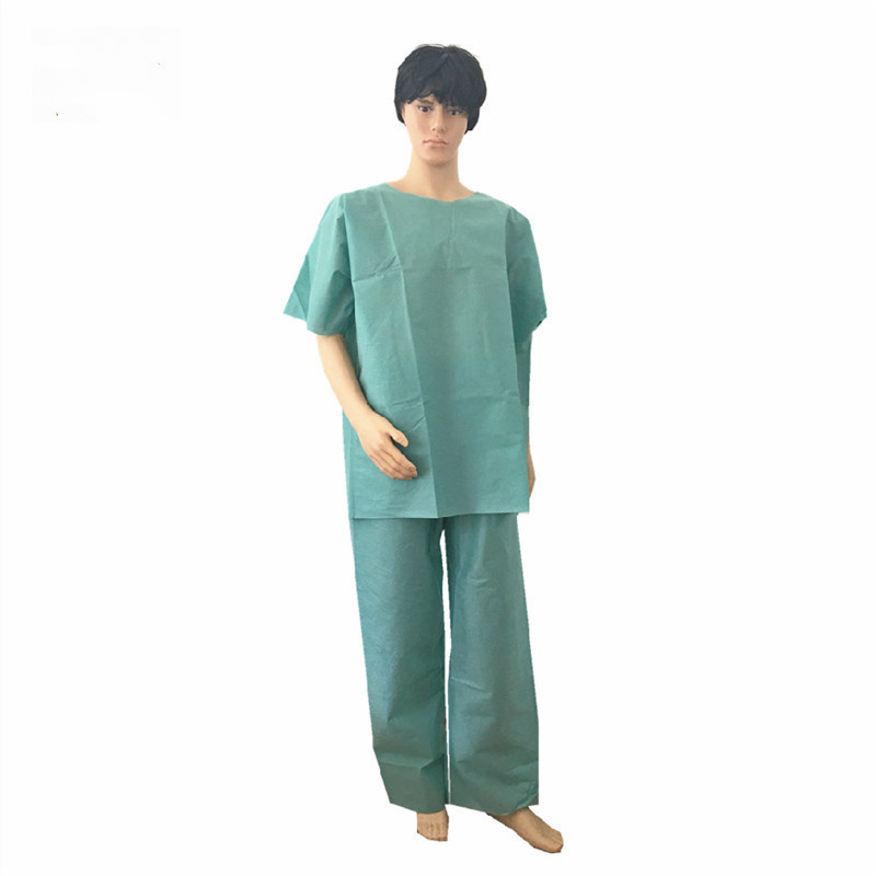 Wholesale Lab Coat Nurse scrub Suit disposable non woven PP patient gown