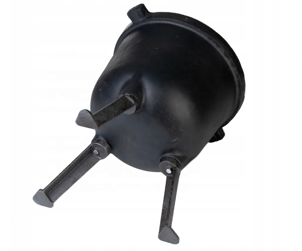 wholesale enamel cast iron cauldron from poland camping pressure cooker three leg meat hunting pot 10L