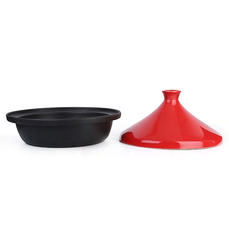 2021 Hot sale Enameled Cast Iron Tagine Pot with Ceramic Lid