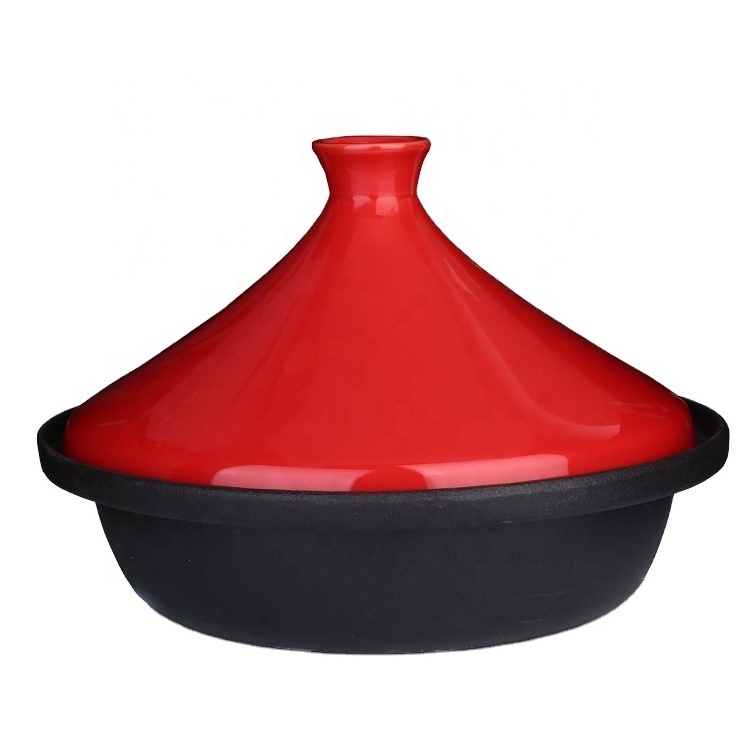 2021 Hot sale Enameled Cast Iron Tagine Pot with Ceramic Lid