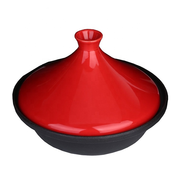 2021 Hot sale Enameled Cast Iron Tagine Pot with Ceramic Lid