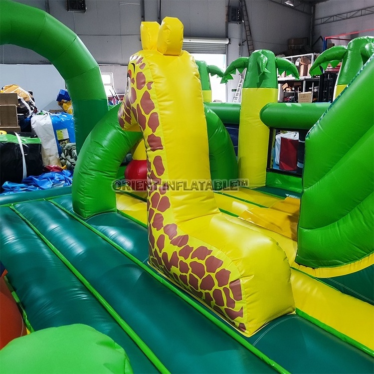 Jungle inflatable safari park bouncing climbing play land