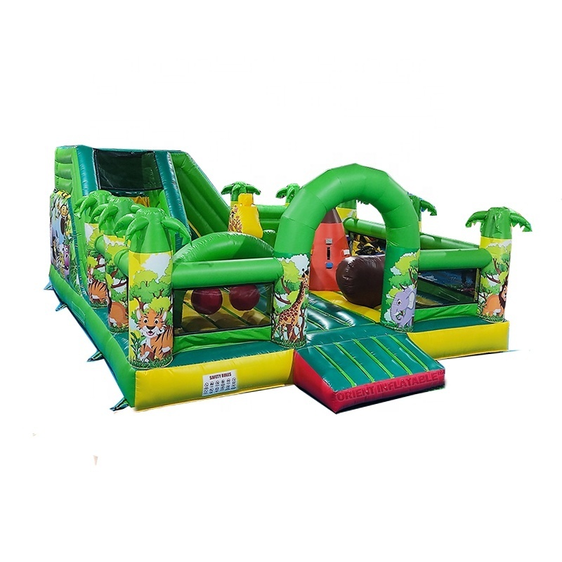 Jungle inflatable safari park bouncing climbing play land