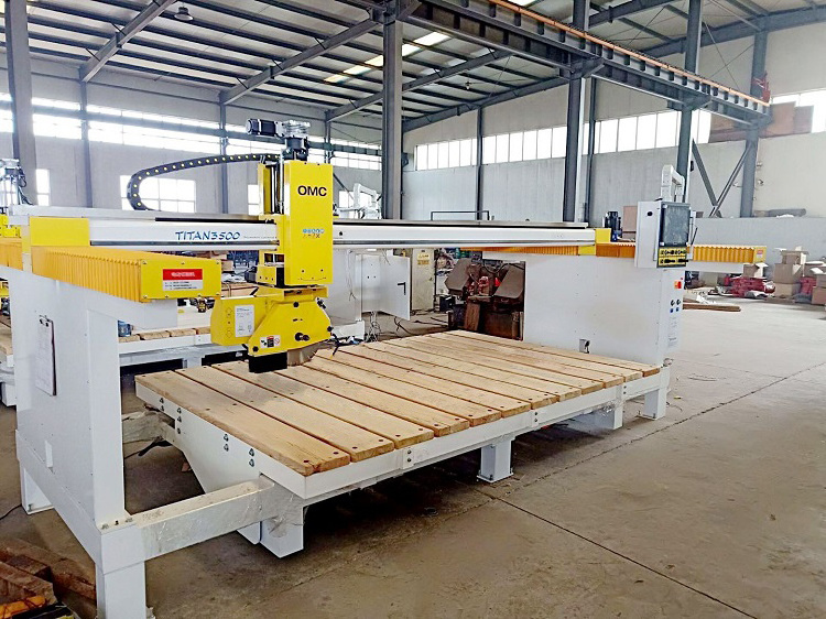 OMC 5 Axis CNC granite stone slab cutting polishing edge machine price