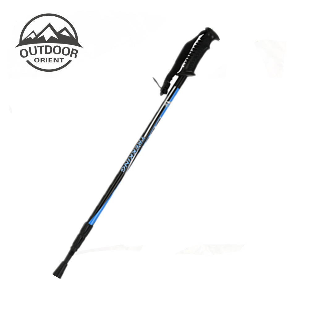 Carbon Fiber 3 Sections Anti- Shock Ultralight Collapsible Nordic Telescopic Walking Hiking Trekking Stick Poles